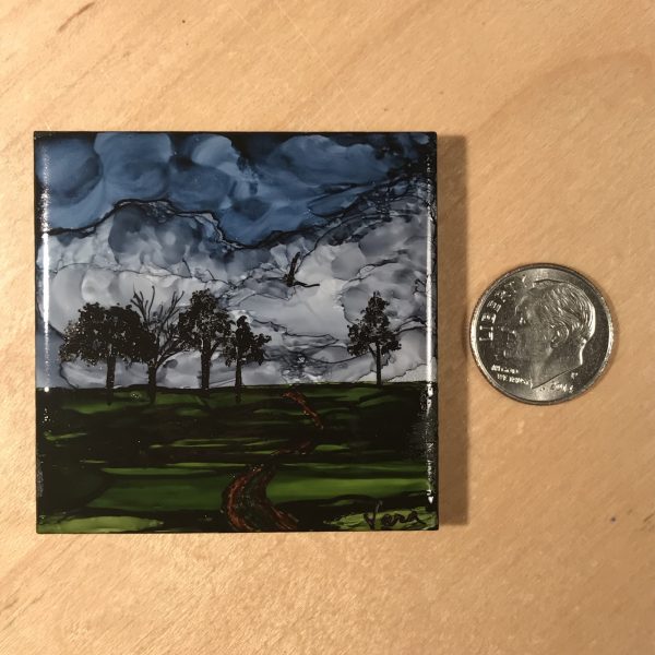 "Storm's a Brewin" stormy landscape mini art