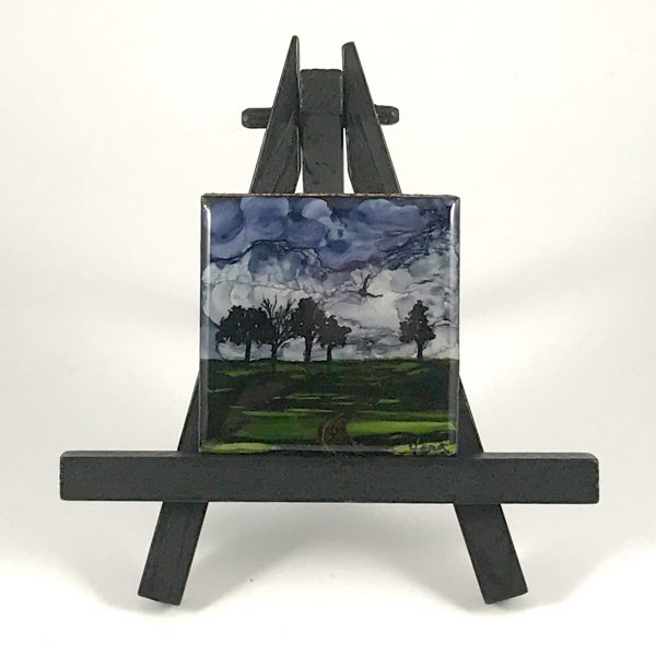 "Storm's a Brewin" stormy landscape mini art - Image 3