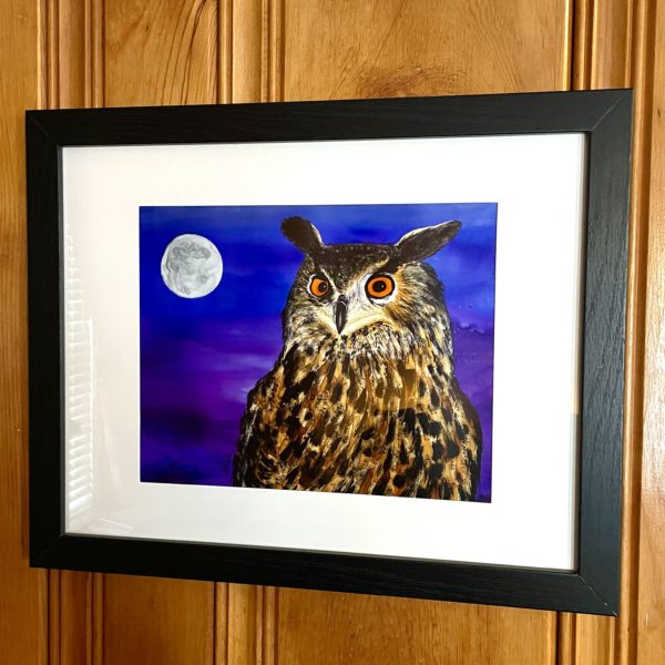 "Banshee" the spooky owl ART PRINT - Image 2