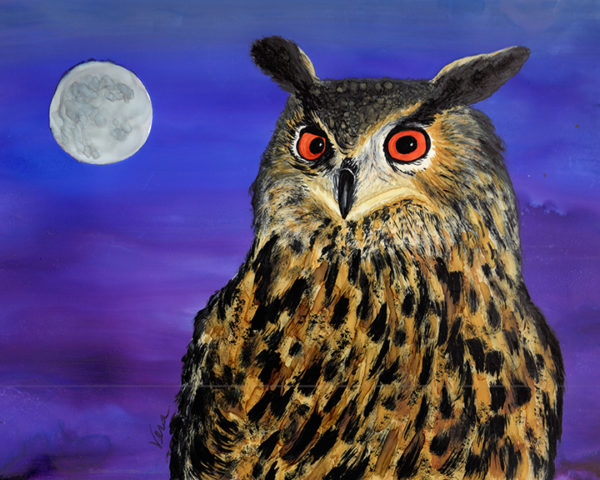 "Banshee" the spooky owl ART PRINT