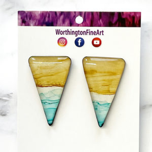 Beachy Long Triangle Studs