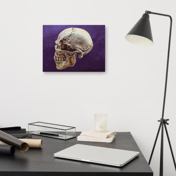 “Lucifer Purple” Skull on Canvas - Image 2