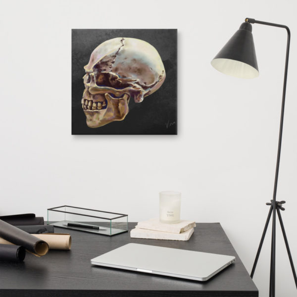 “Lucifer Gray” Skull on Canvas - Image 3