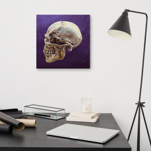 “Lucifer Purple” Skull on Canvas - Image 3
