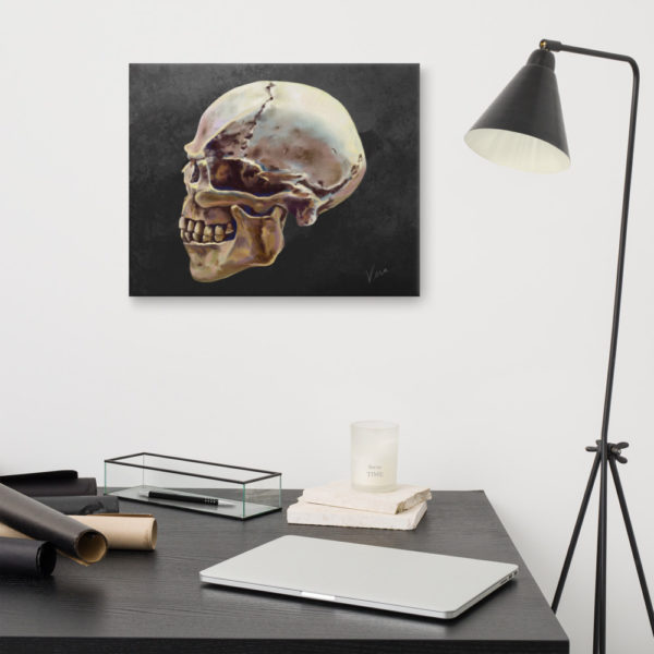 “Lucifer Gray” Skull on Canvas