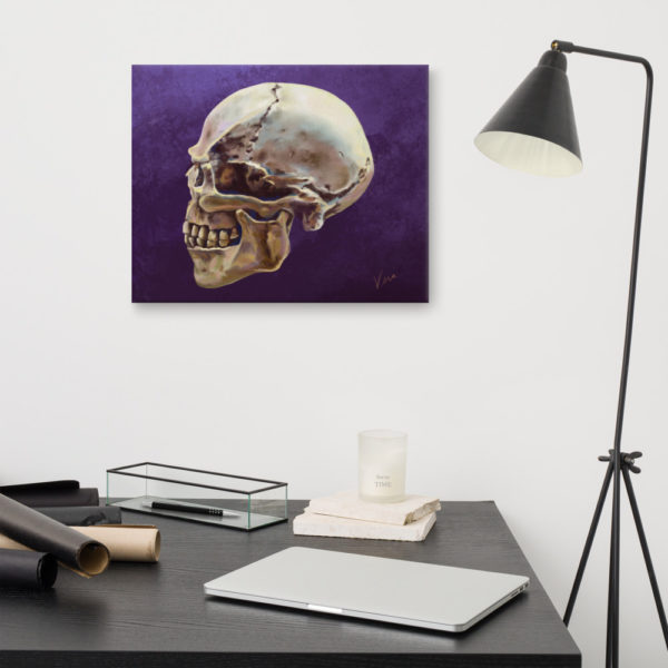 “Lucifer Purple” Skull on Canvas