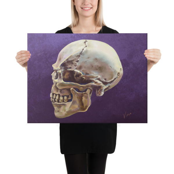 “Lucifer Purple” Skull on Canvas - Image 10