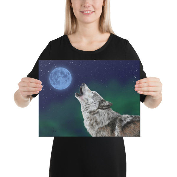 "Jasper" the Wolf on Canvas - Image 5