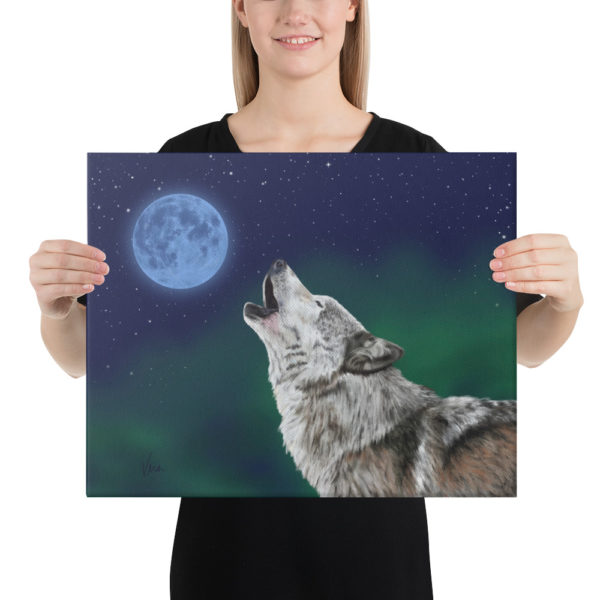 "Jasper" the Wolf on Canvas - Image 6