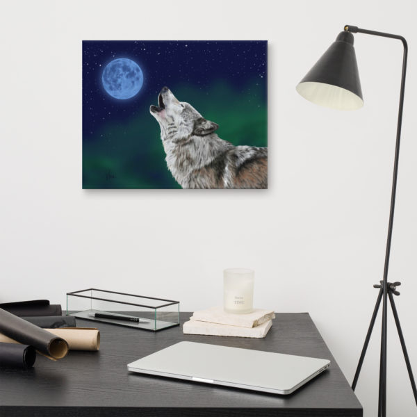 "Jasper" the Wolf on Canvas - Image 4