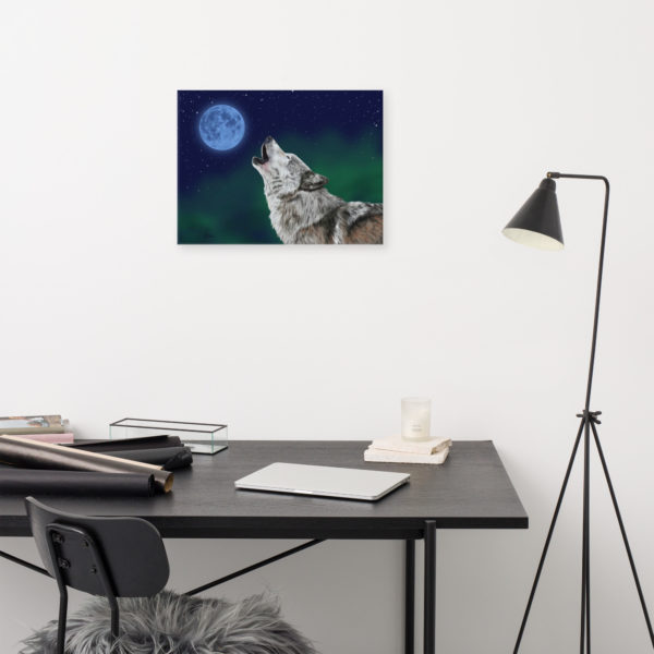 "Jasper" the Wolf on Canvas - Image 2