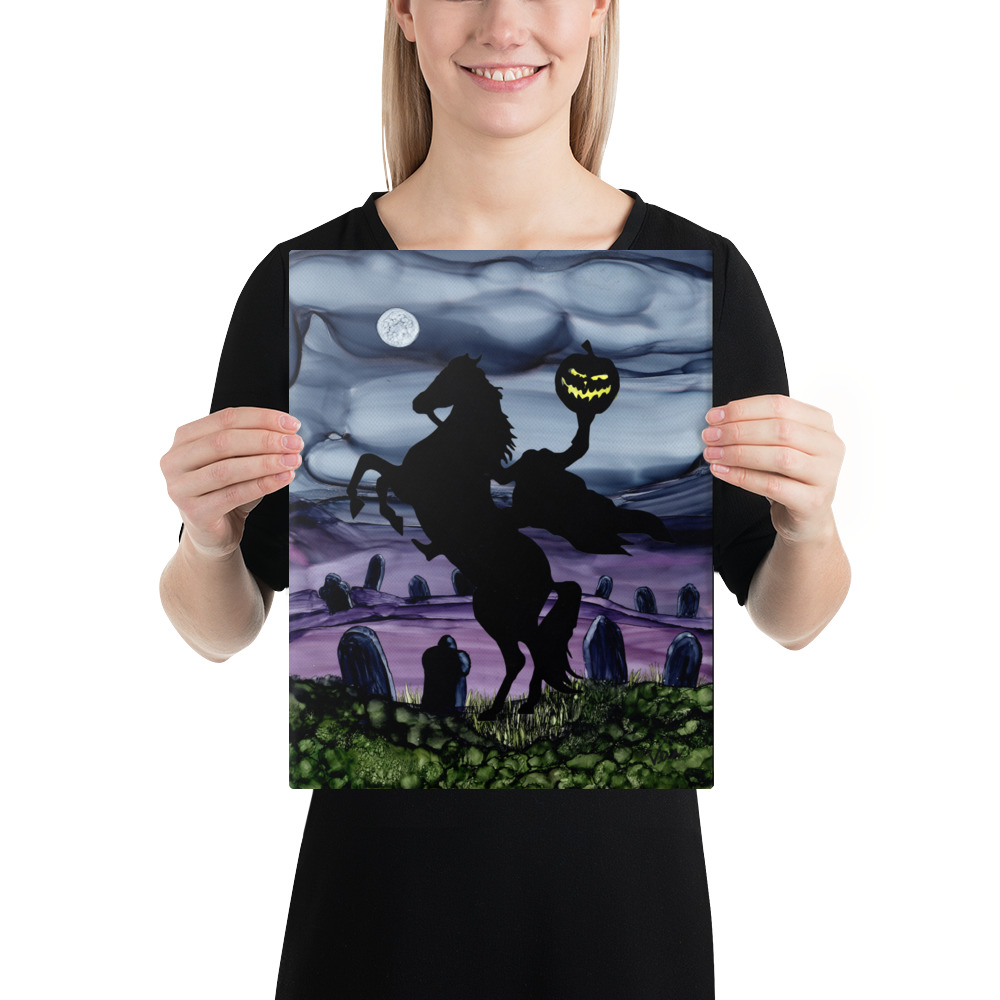 "Graveyard Headless Horseman" Sleepy Hollow's Headless Horseman in a cemetery - Image 2