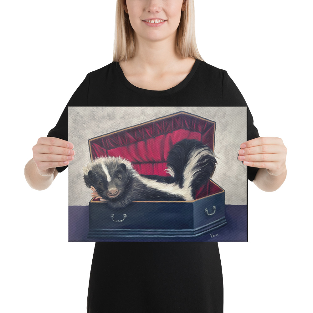 "Death Stinks" skumk laying in a coffin - Image 4