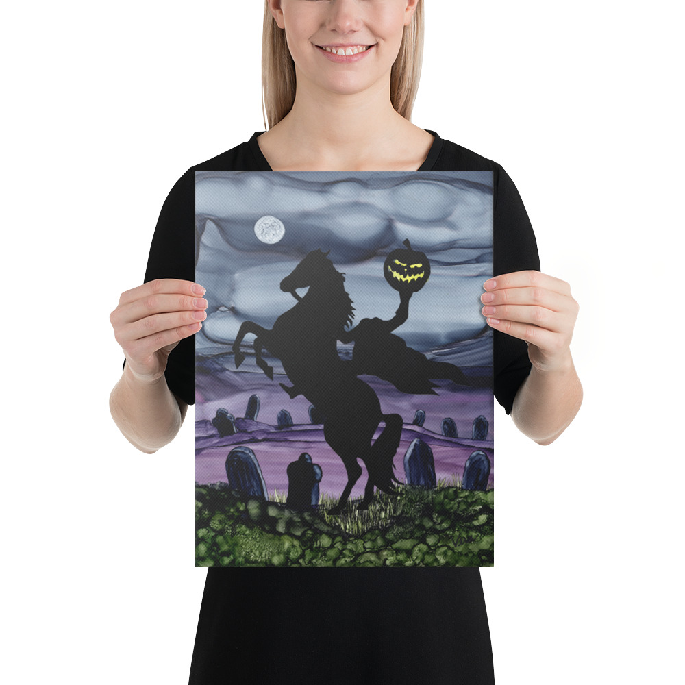 "Graveyard Headless Horseman" Sleepy Hollow's Headless Horseman in a cemetery - Image 4