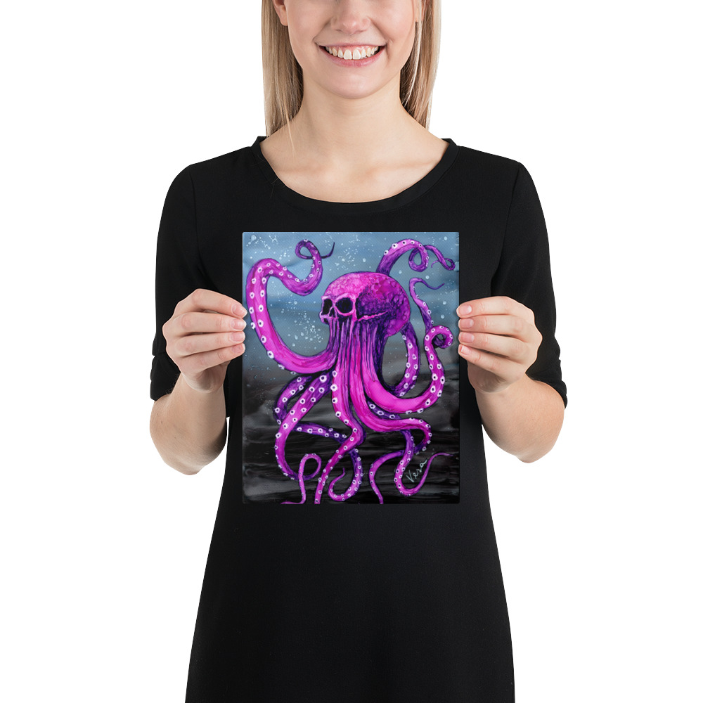 "Lucien" purple skullopus - octopus with a skull head - Image 3